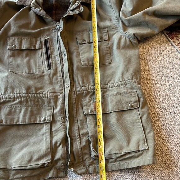 Carhartt Men’s XL Olive Green Blanket-Lined Jacket – Durable Workwear - Picture 9 of 10